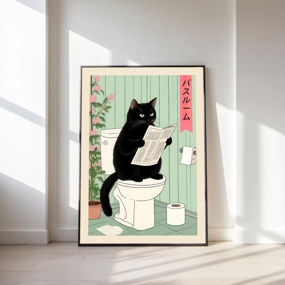 Home Decor Cat - Nowoczesny, retro, ciekawy obraz na płótnie