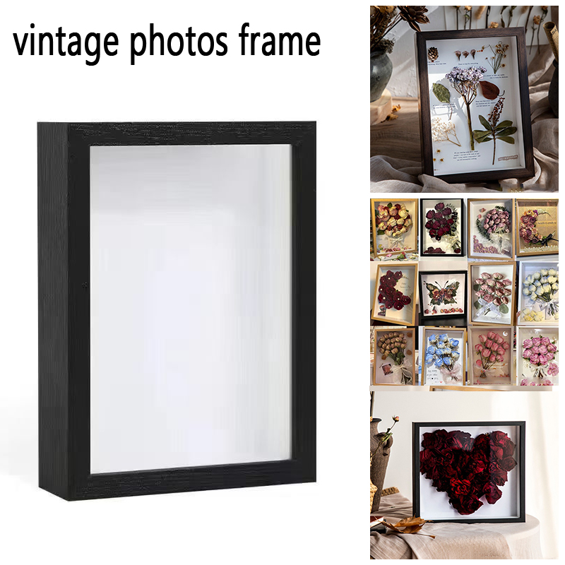 Bamboo Photo Frame - Stereo Hollow 3cm Solid Wood DIY