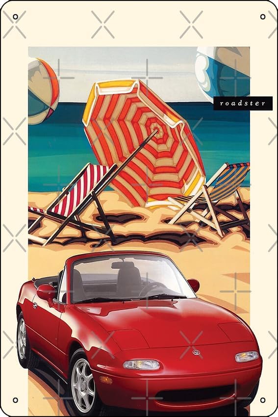 Home Decor Brochure - Plakat Metalowy NA Miata Broszura Tabliczka