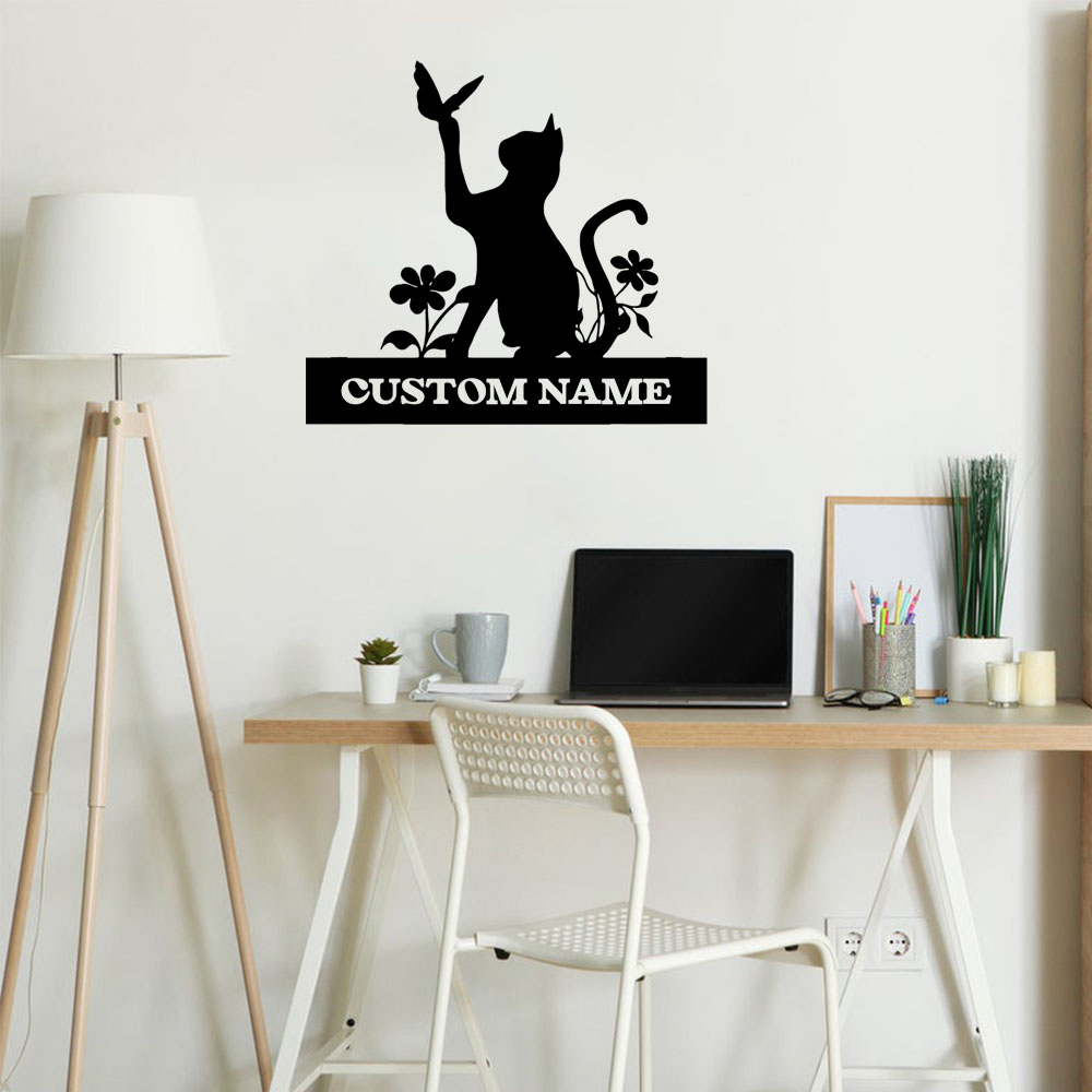 Home Decor Cat - 1 szt. Kreatywna naklejka ścienna z