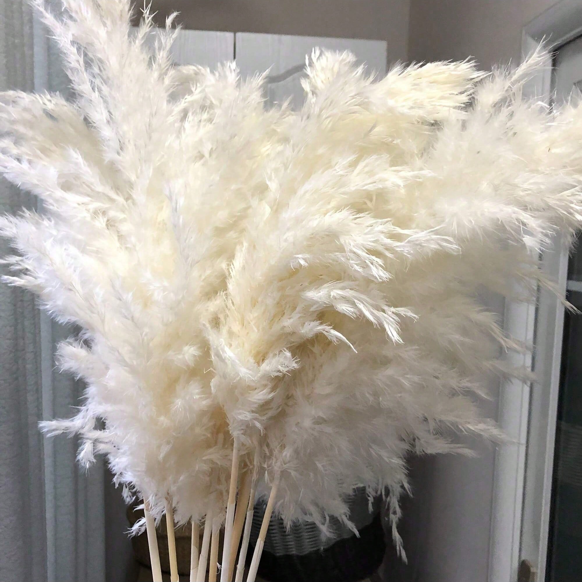 Pampas Grass Decor - 10/20/30 szt. Białe Sztuczne Trawy Pampasowe