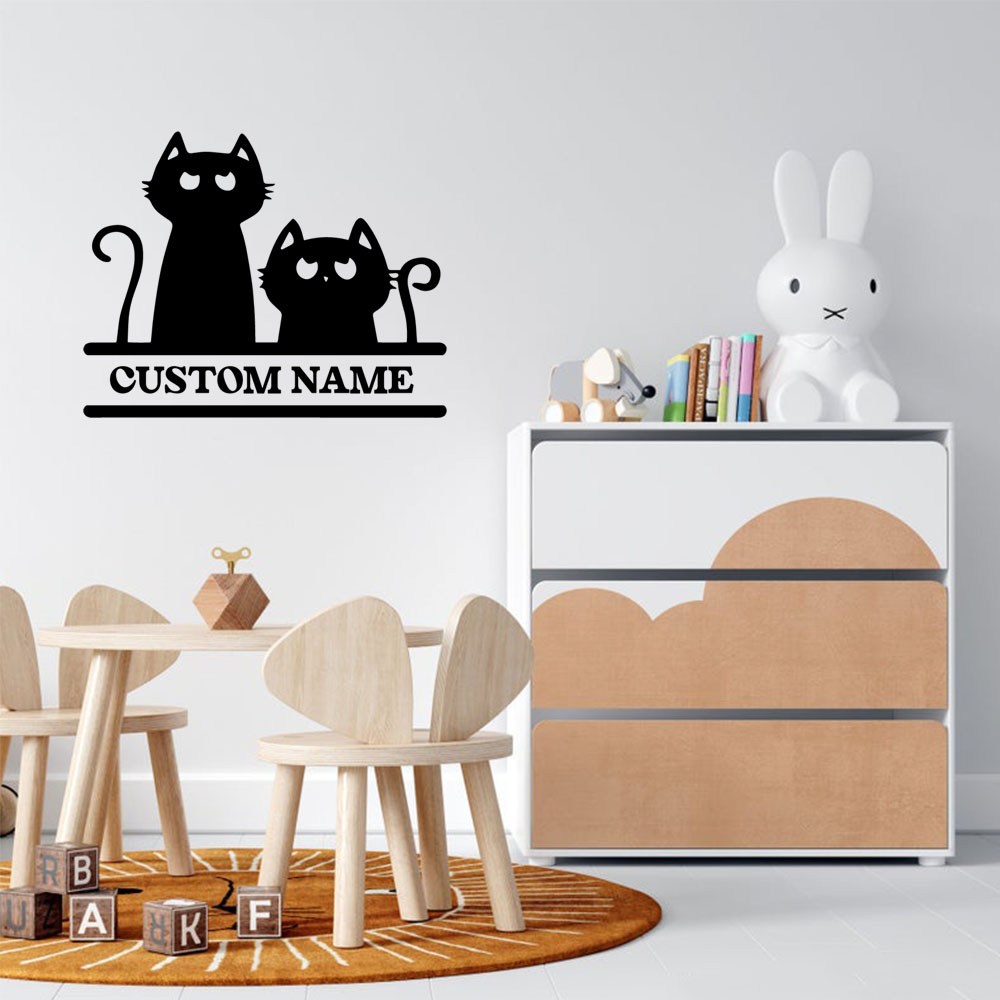 Home Decor Cat - 1 szt. Kreskówkowy Kot Personalizowana Tekstowa