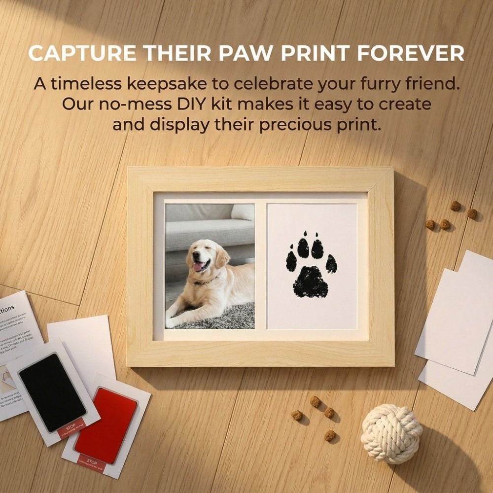 Drewniany zestaw do odcisków ł – Bamboo Photo Frame recenzja i cena
