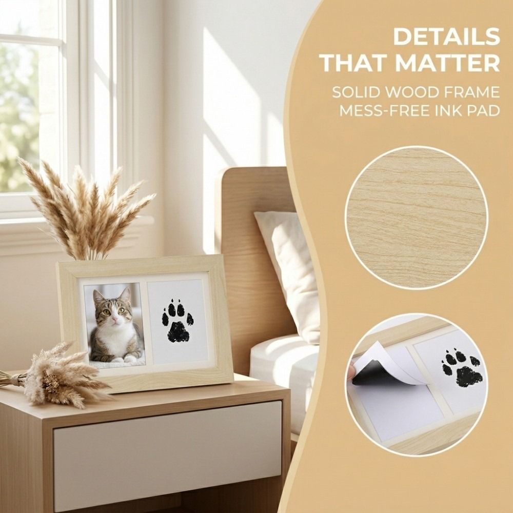 Drewniany zestaw do odcisków ł – Bamboo Photo Frame recenzja i cena