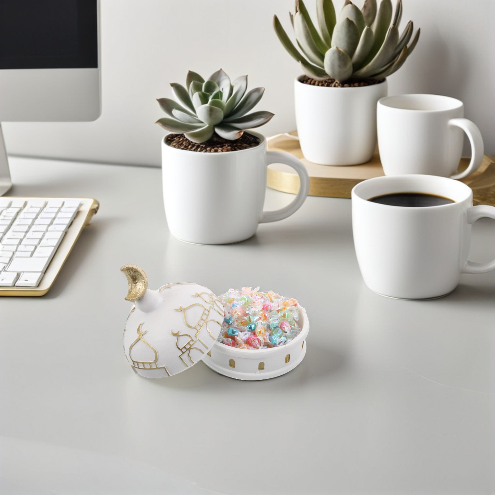 Islamska dekoracja stołu z żyw – Home Decor Ramadan recenzja i cena
