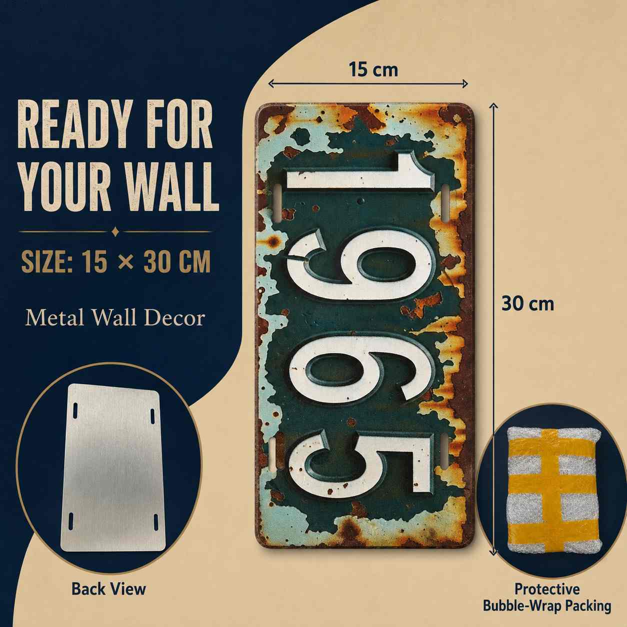 Znak AL - Vintage, trwała meta – Home Decor Yerevan recenzja i cena