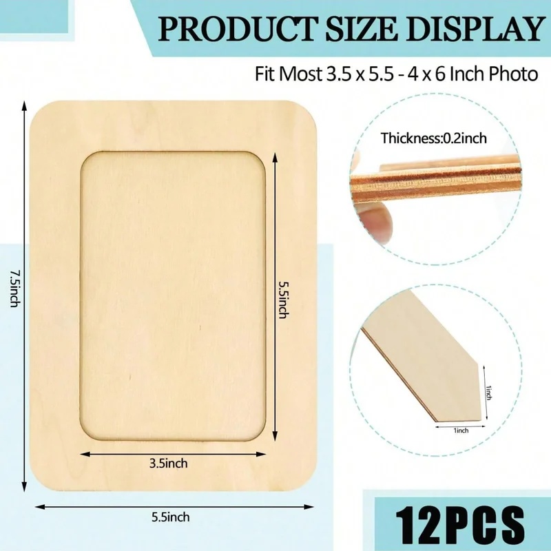 5 szt. Niedokończone drewniane – Bamboo Photo Frame recenzja i cena