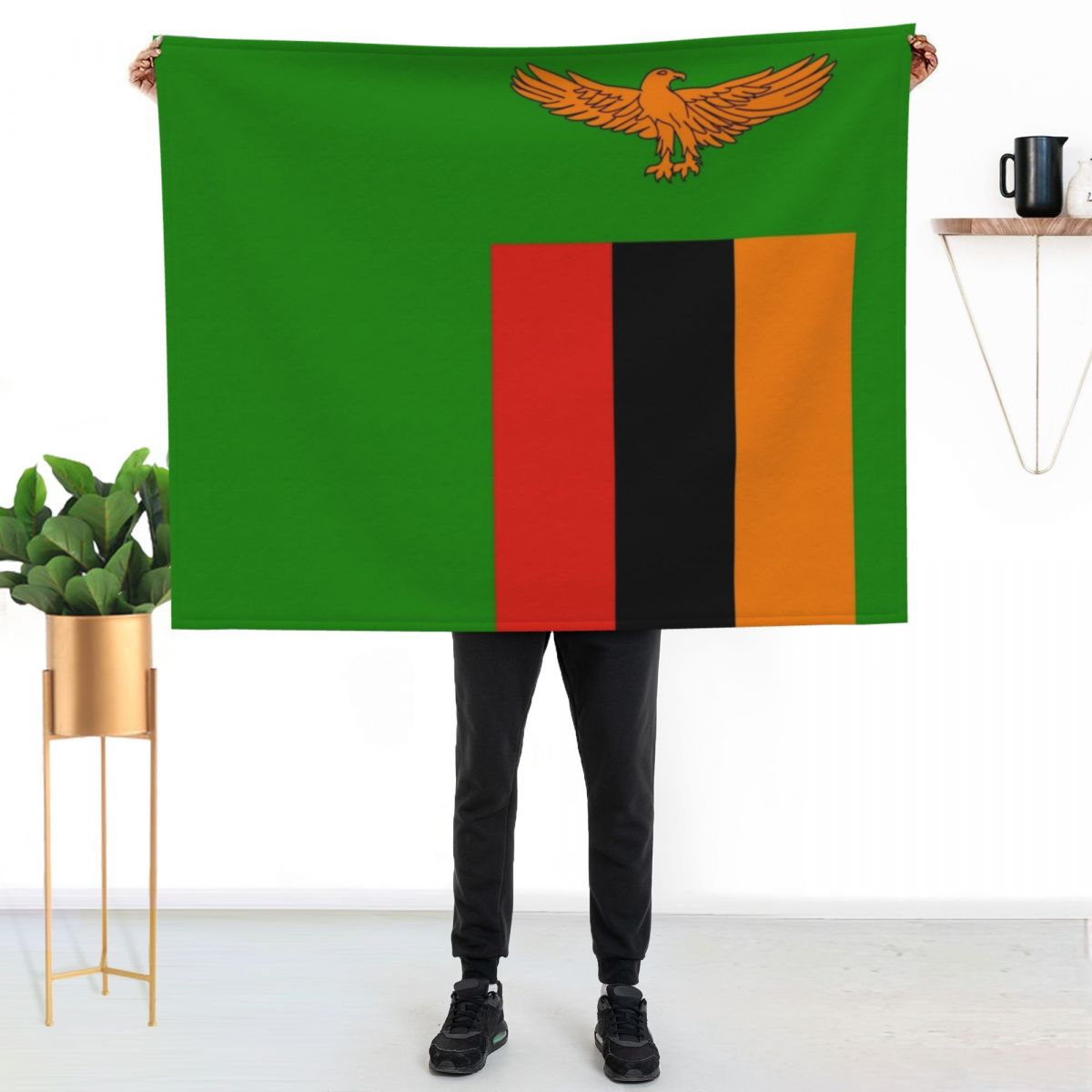 Koc z flagą Zambii, ciepły koc – Home Decor Zambia recenzja i cena