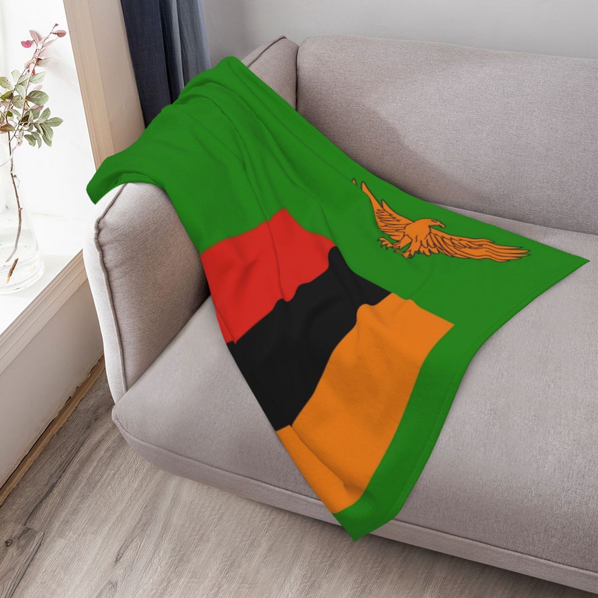 Koc z flagą Zambii, ciepły koc – Home Decor Zambia recenzja i cena