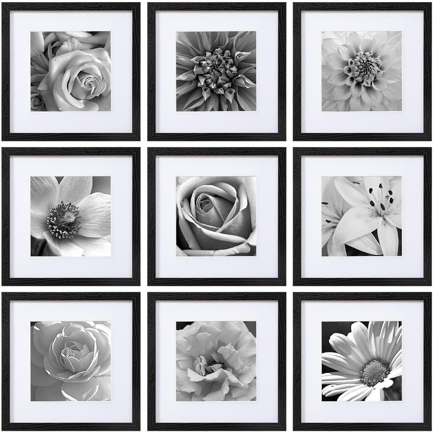 Zestaw 9 ram na zdjęcia 12x12, – Bamboo Photo Frame recenzja i cena