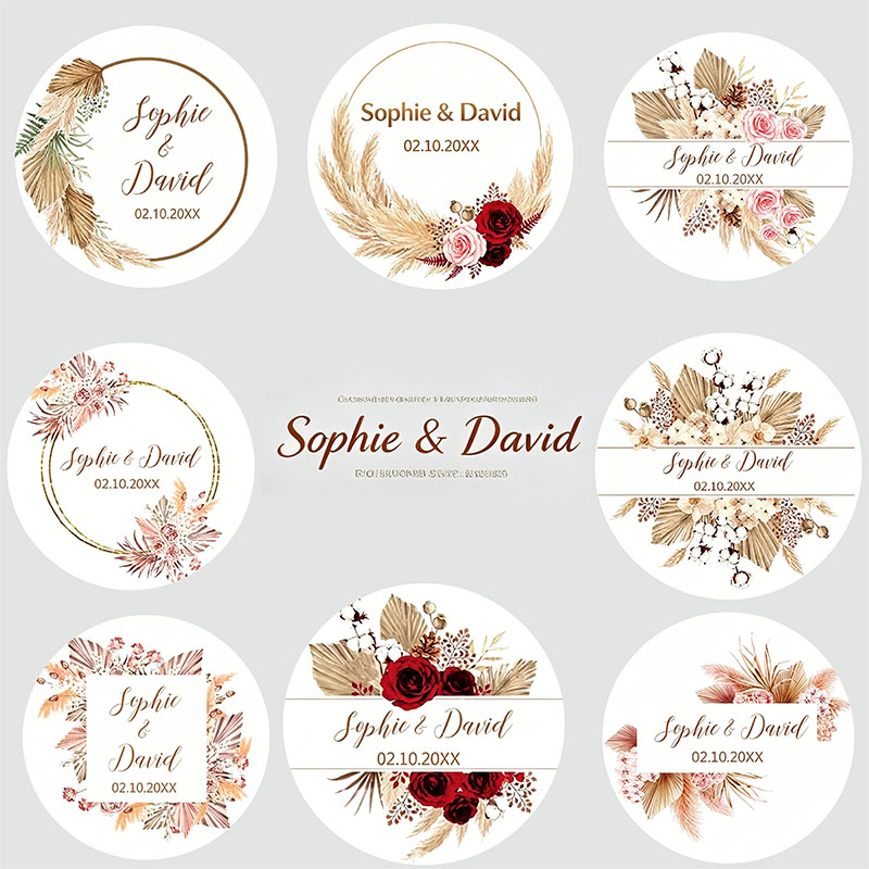 Spersonalizowane naklejki ślub – Pampas Grass Decor recenzja i cena