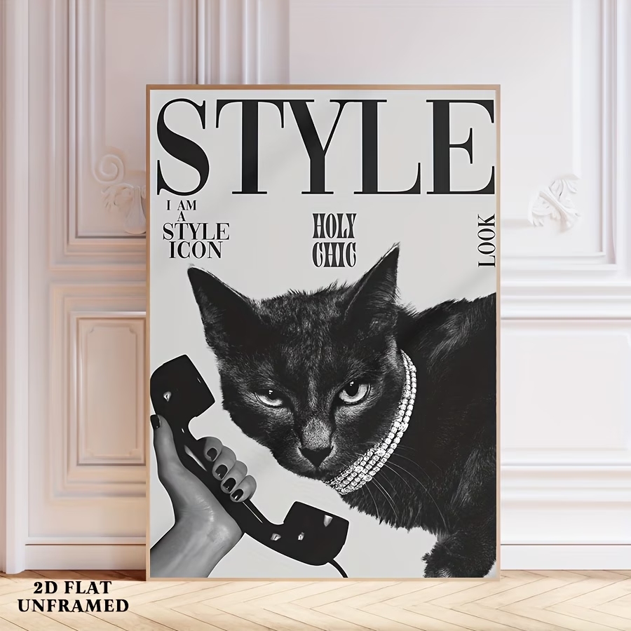 Retro Czarny Kot Rozmawiający  – Home Decor Cat recenzja i cena