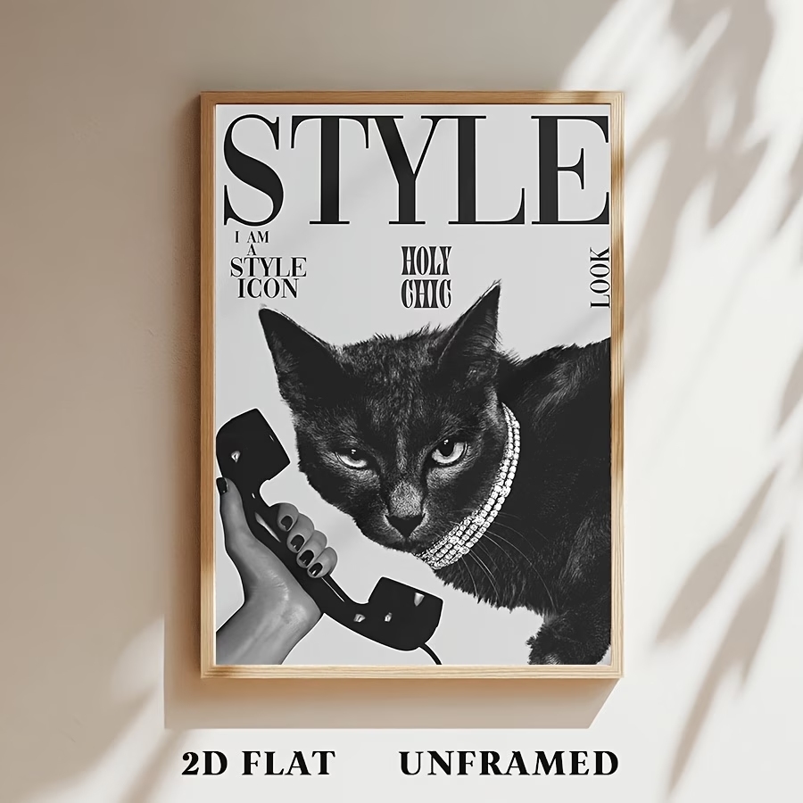Retro Czarny Kot Rozmawiający  – Home Decor Cat recenzja i cena
