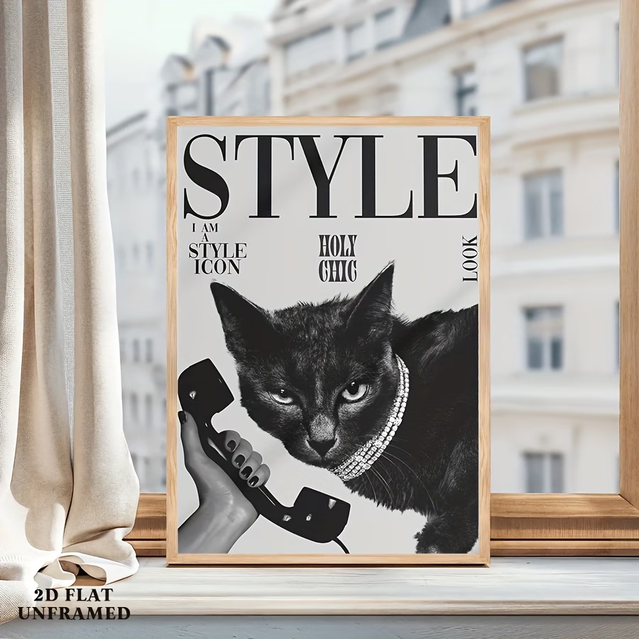 Retro Czarny Kot Rozmawiający  – Home Decor Cat recenzja i cena