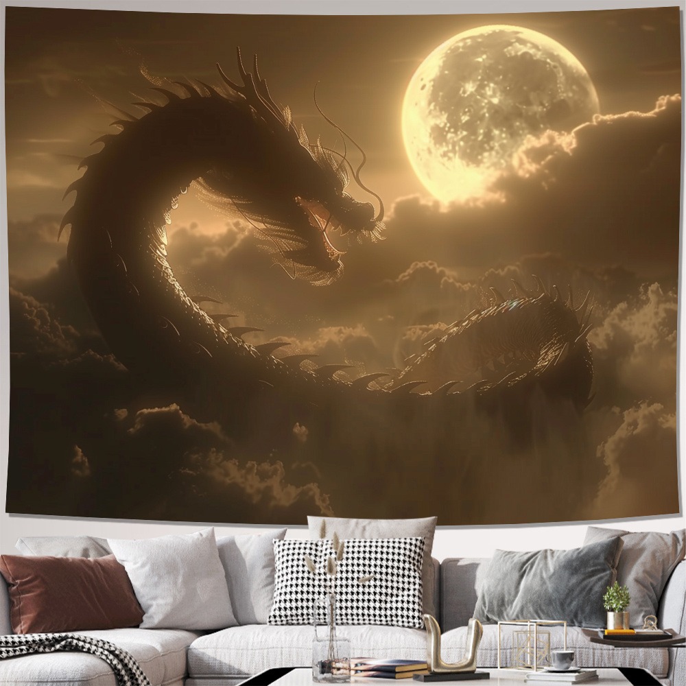 Gobelin z mitologicznym smokie – Home Decor Under 100 recenzja i cena
