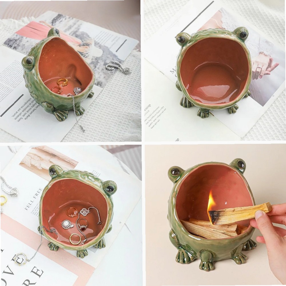 Ceramiczna żaba - pojemnik na  – Ceramic Trinket Dish recenzja i cena