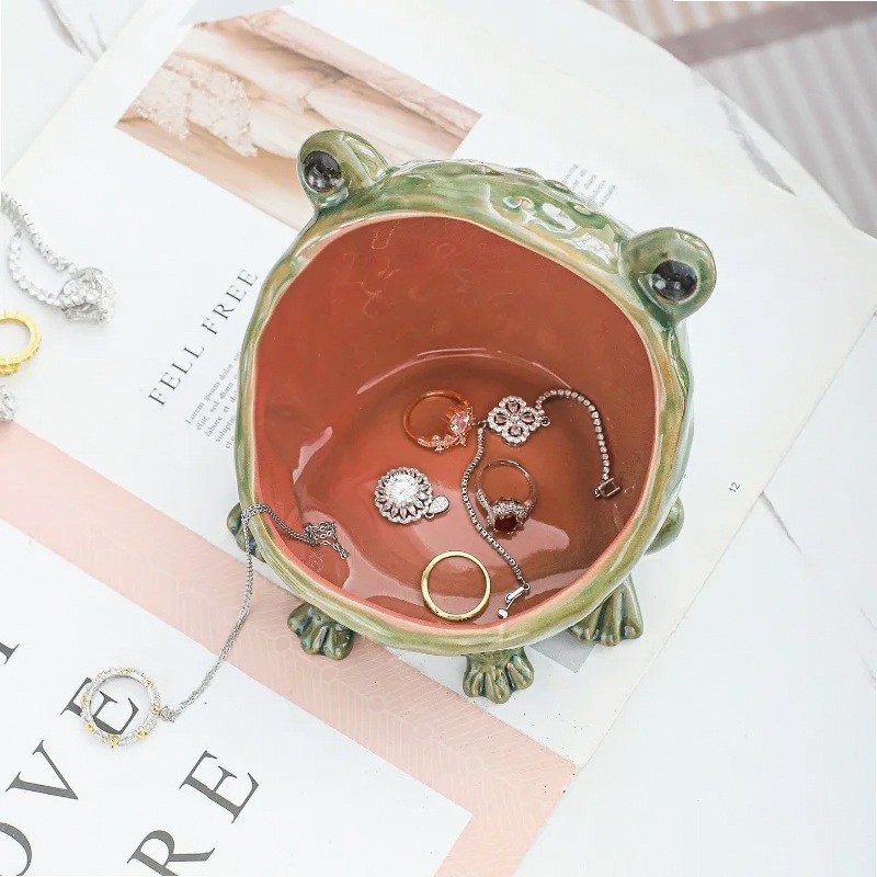 Ceramiczna żaba - pojemnik na  – Ceramic Trinket Dish recenzja i cena