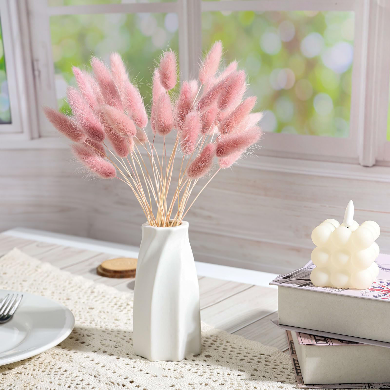 120 szt. Różowe Suszone Trawy  – Pampas Grass Decor recenzja i cena