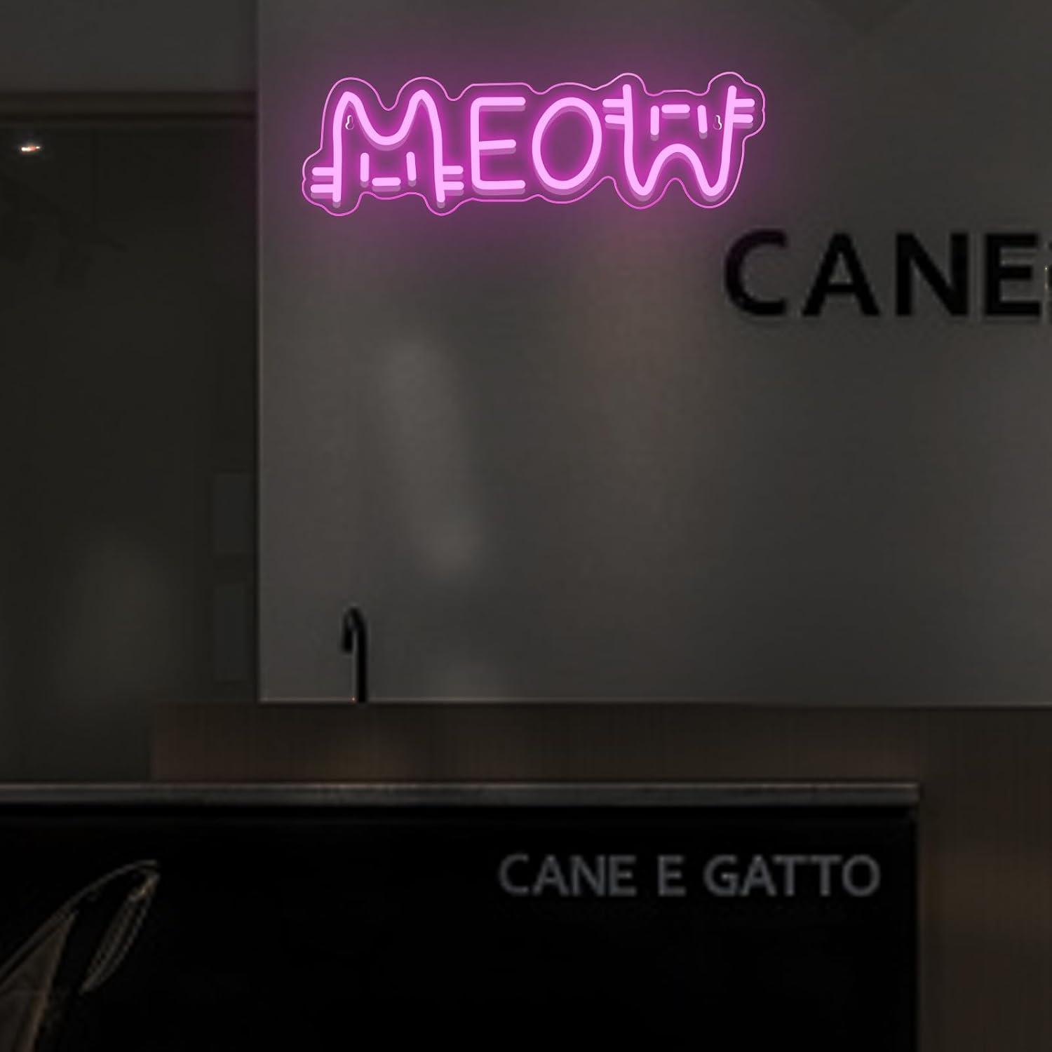 Neonowy Znak Meow Kot, Zasilan – Home Decor Cat recenzja i cena