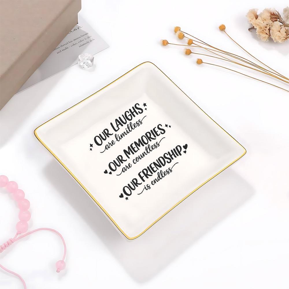 Stojak na biżuterię z cytatem  – Ceramic Trinket Dish recenzja i cena