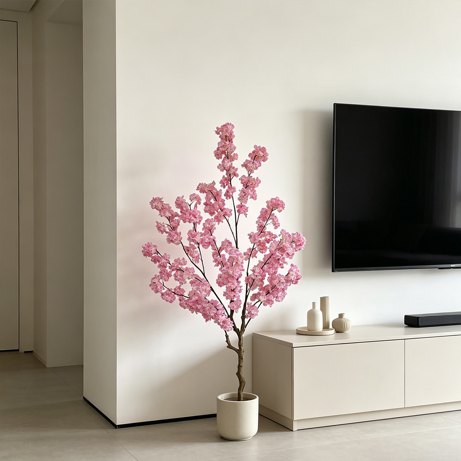 Sztuczne kwiaty wiśni, drzewko – Home Decor Under 100 recenzja i cena